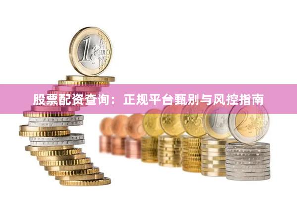 股票配资查询：正规平台甄别与风控指南